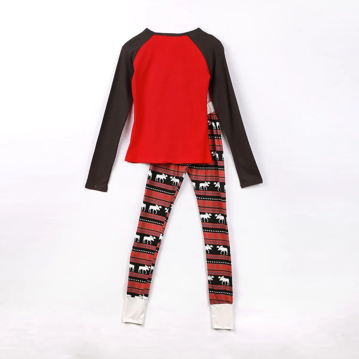 Moose Style Matching Christmas Family Pajamas Set Mom Dad Kids Sleepwear Nightwea