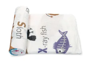 Muslin Swaddle Blanket - Alphabet