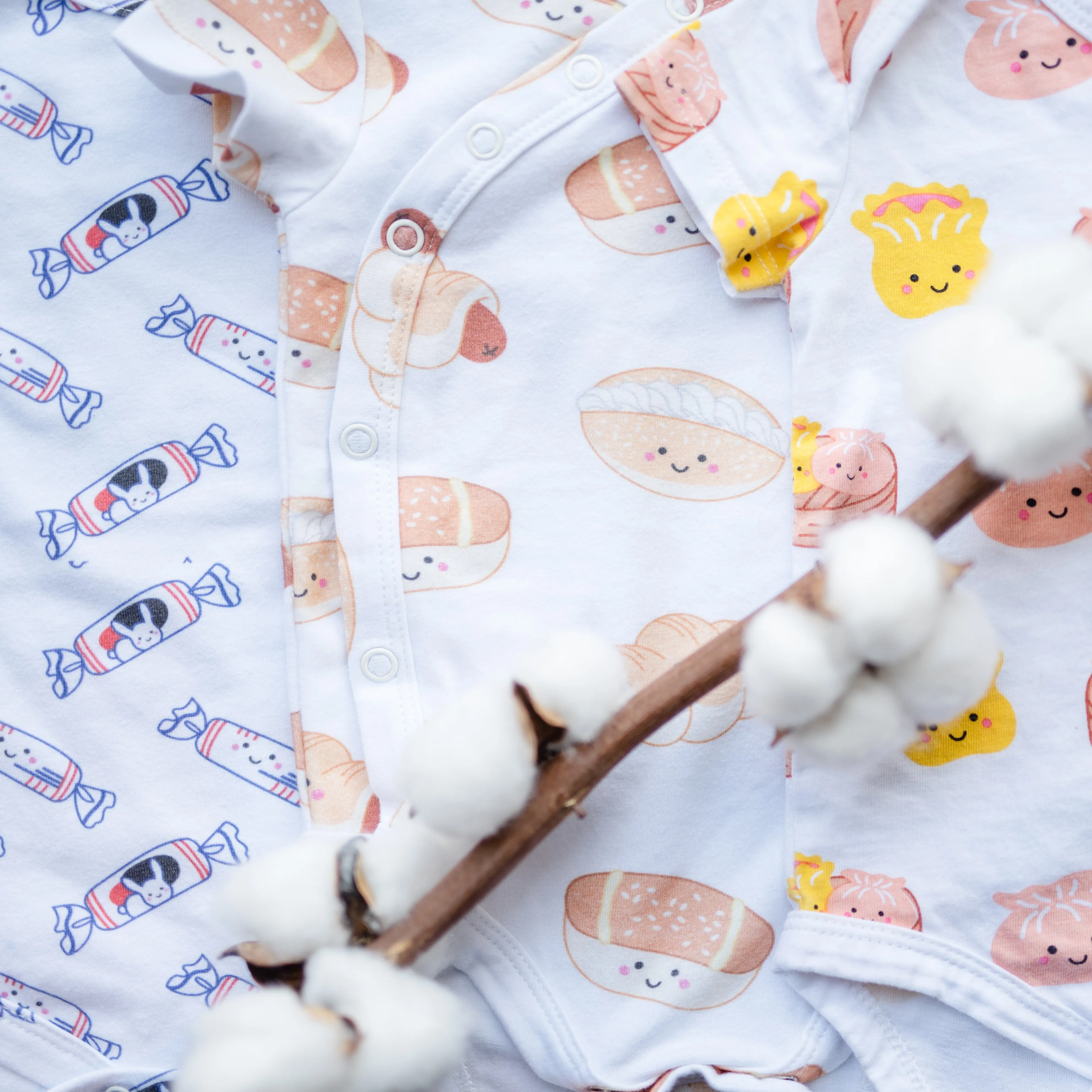 Organic Cotton Baby Onesie - Bakery Buns