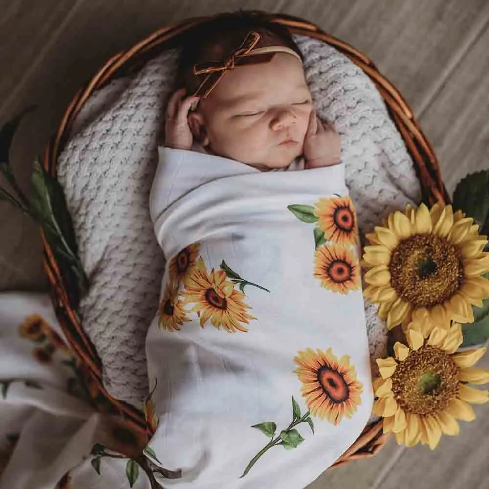 Organic Muslin Wrap - Sunflower