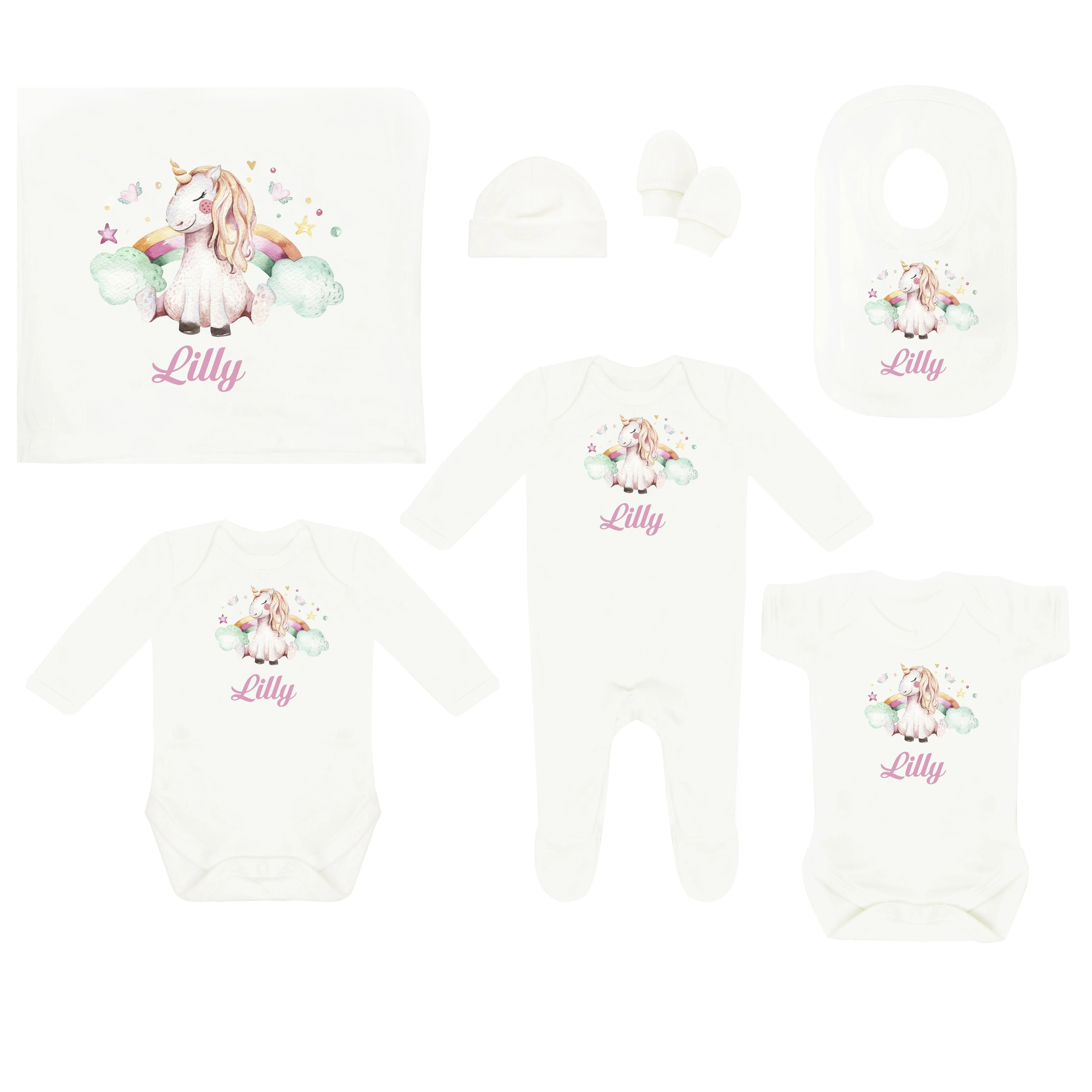 Personalised Baby Coming Home Outfit - Unicorn