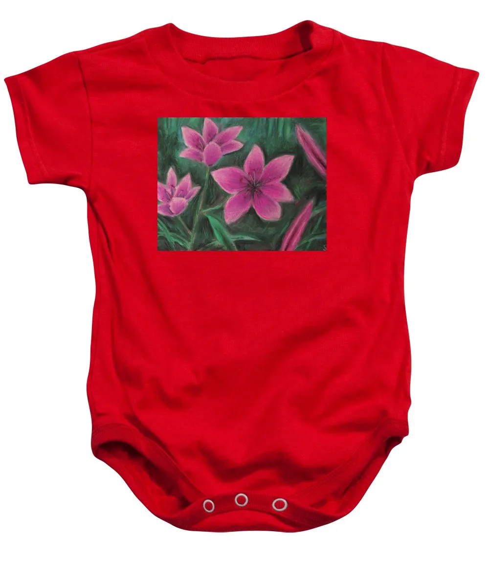 Pink Lilies - Baby Onesie