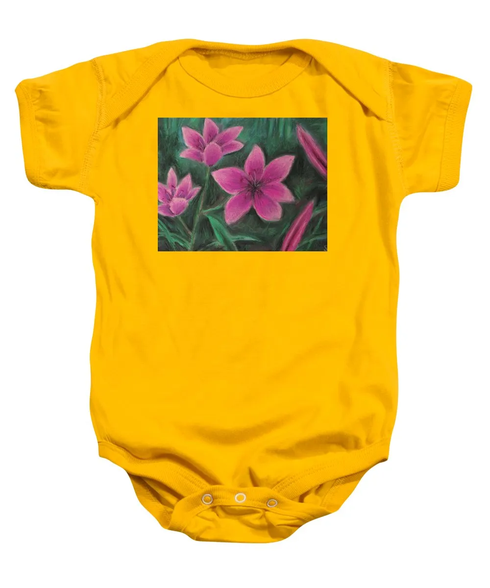 Pink Lilies - Baby Onesie