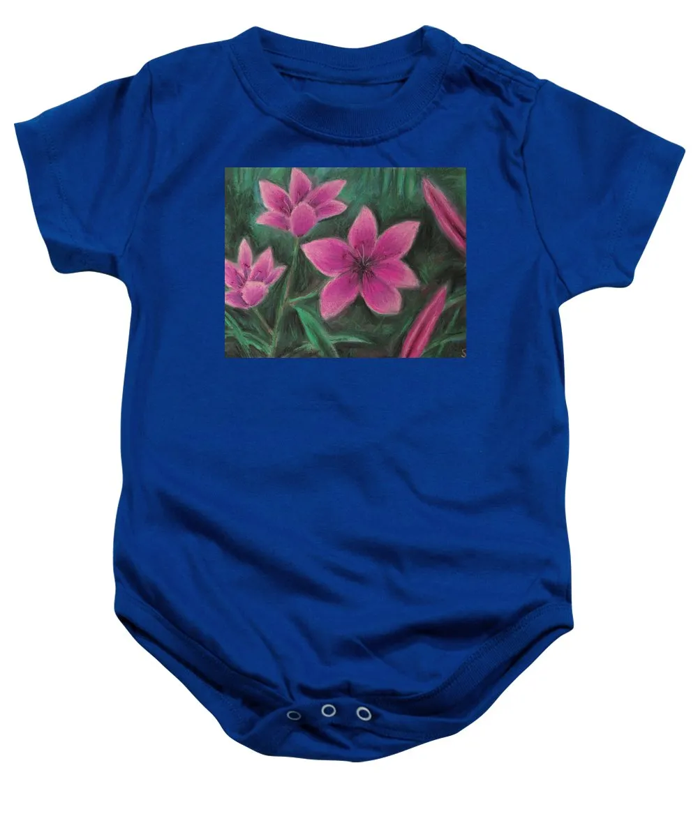 Pink Lilies - Baby Onesie