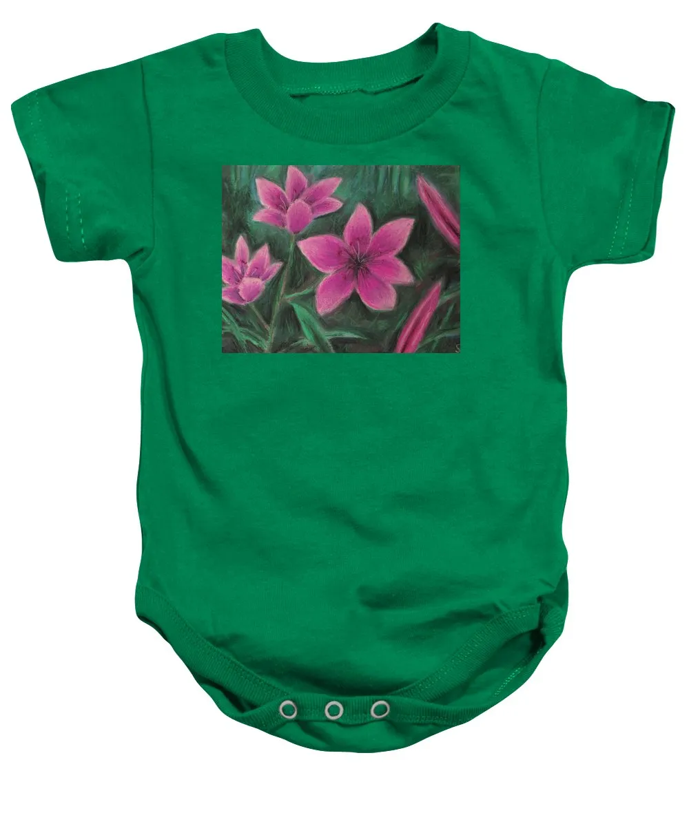 Pink Lilies - Baby Onesie