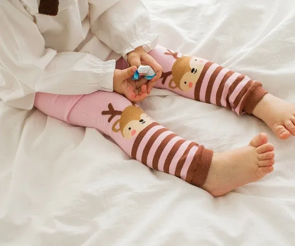 Pink Rudolph Baby Leggings