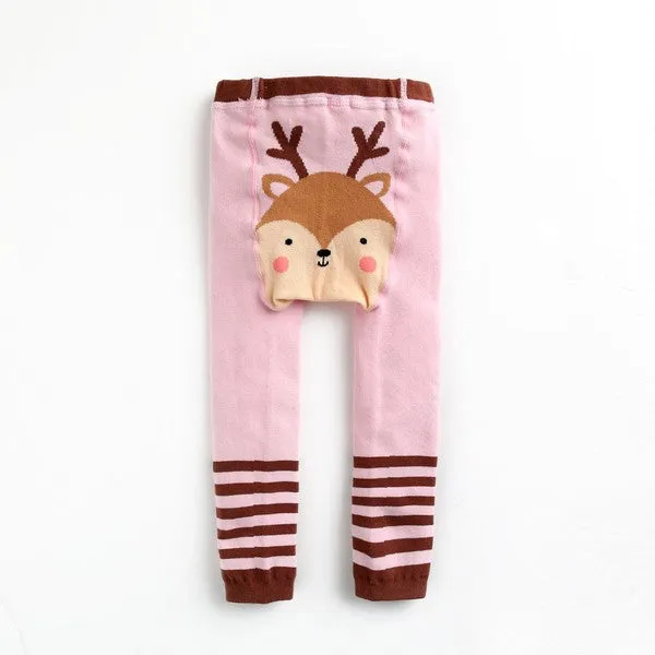 Pink Rudolph Baby Leggings