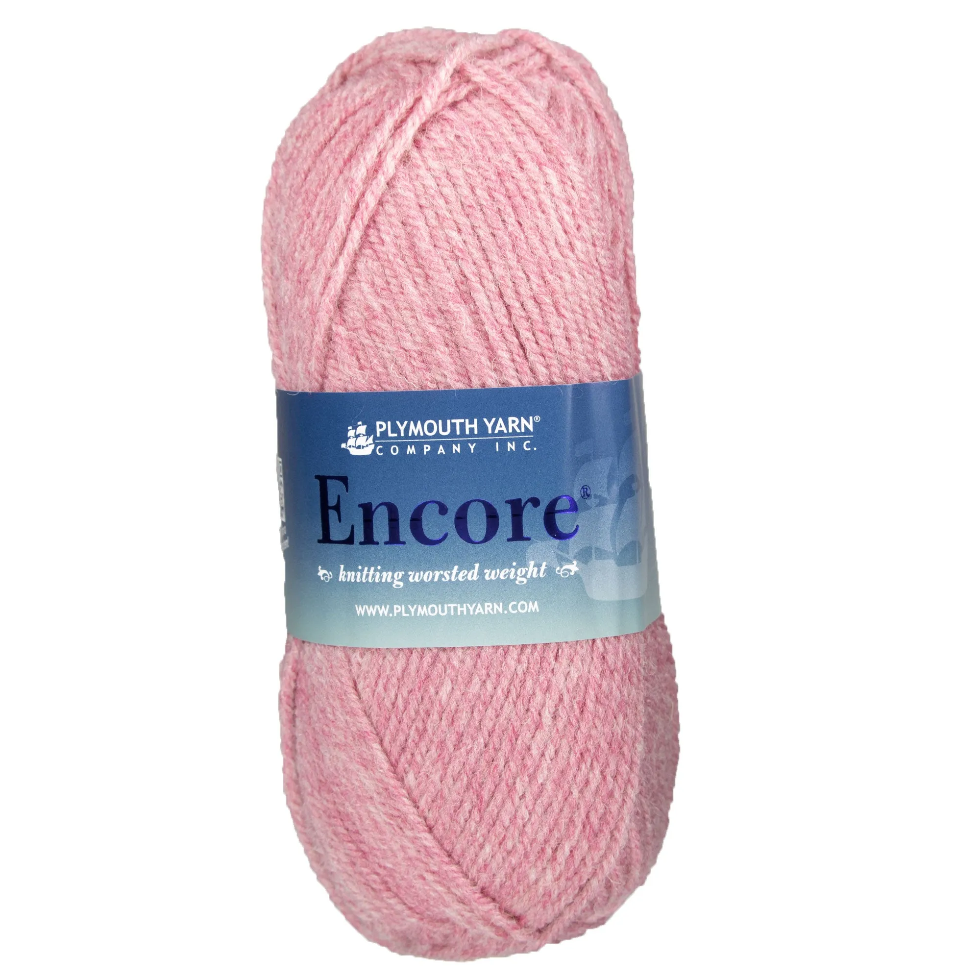 Plymouth Yarn Encore Worsted Yarn - 0241 Pink Heather