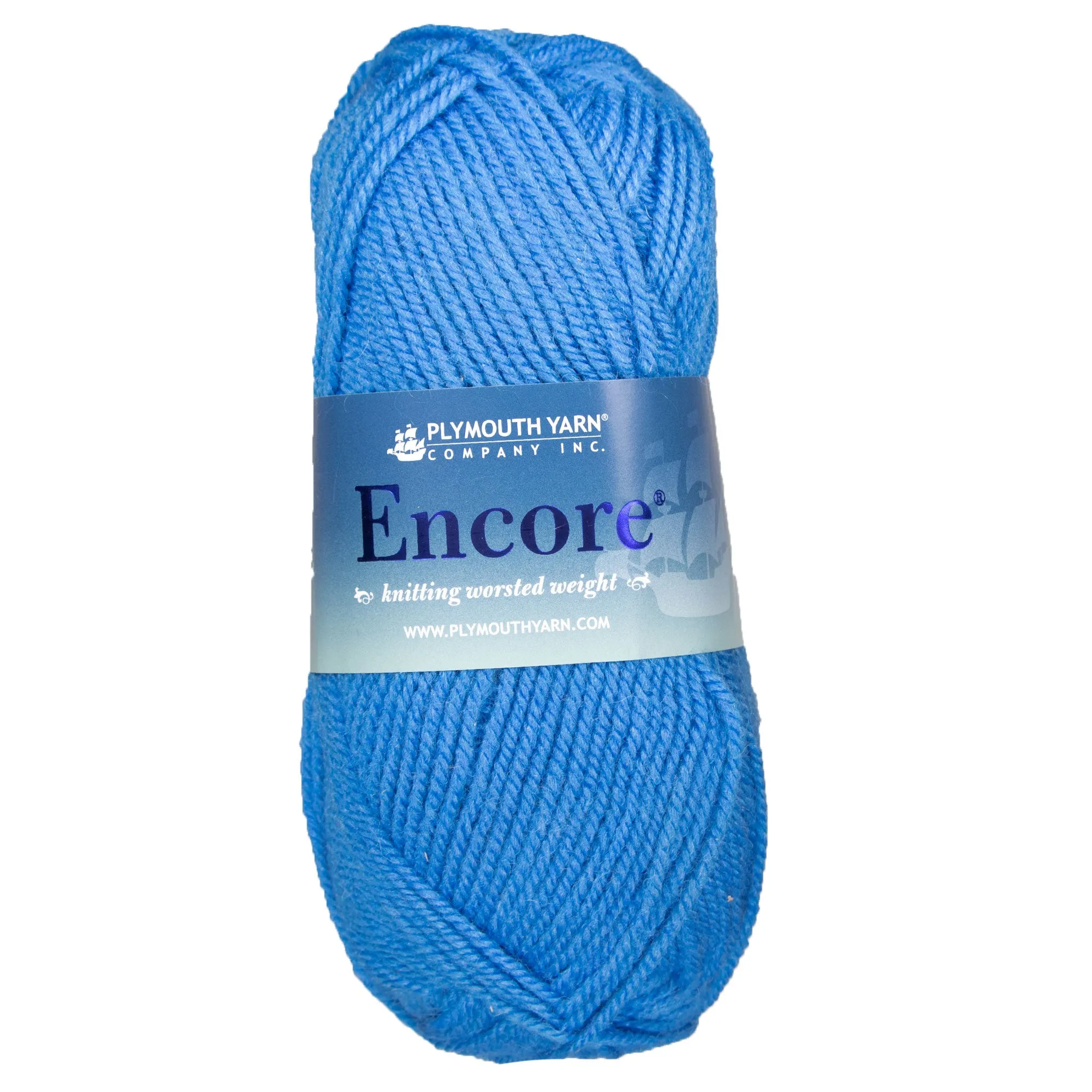 Plymouth Yarn Encore Worsted Yarn - 4045 Serenity Blue