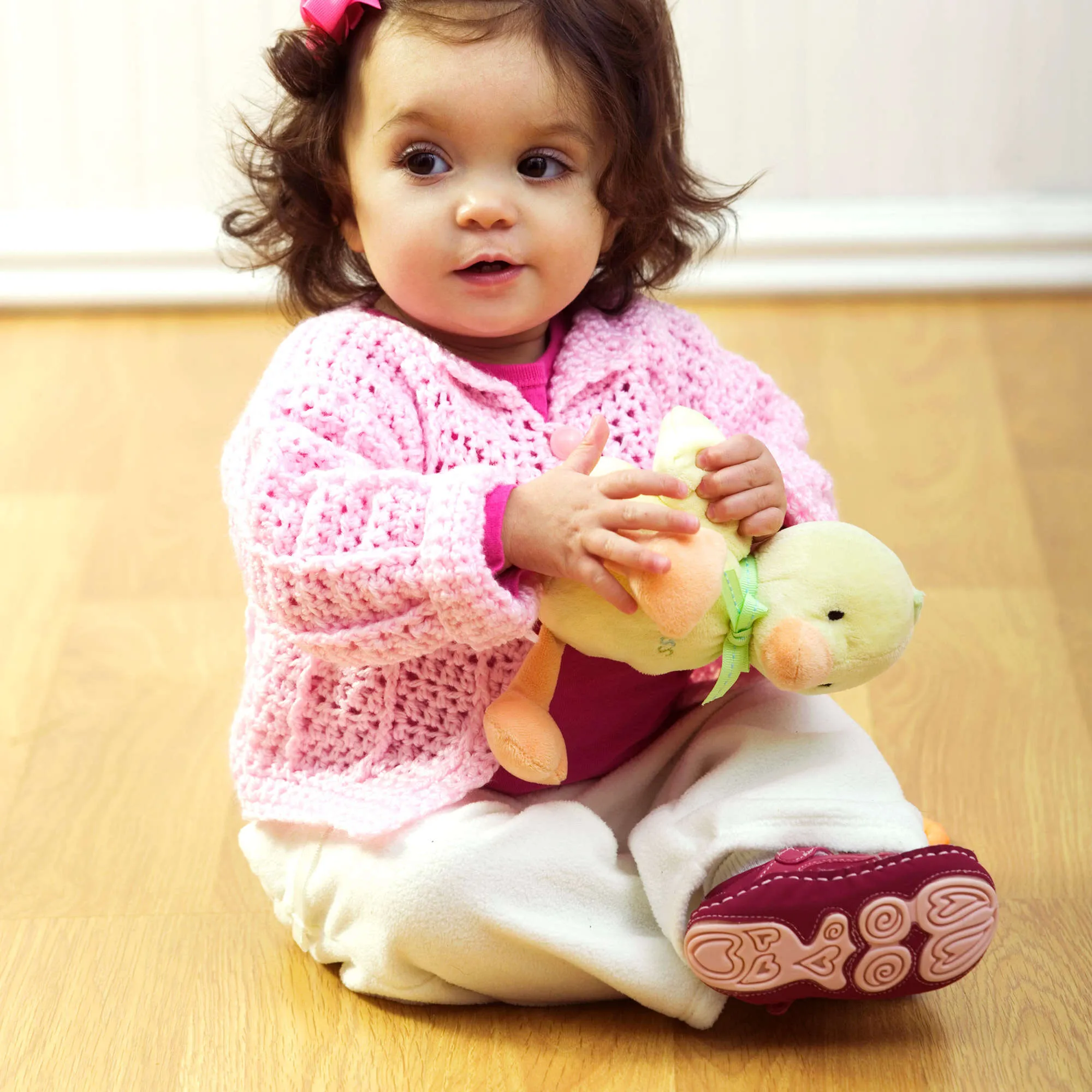 Red Heart Crochet Simple Sweet Baby Sweater