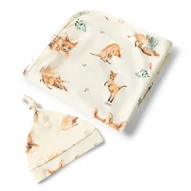 Snuggle Hunny Kanga Organic Jersey Wrap & Beanie Set