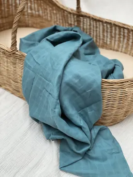 Snuggle Hunny Kids - Organic Muslin Wrap - Peacock Teal