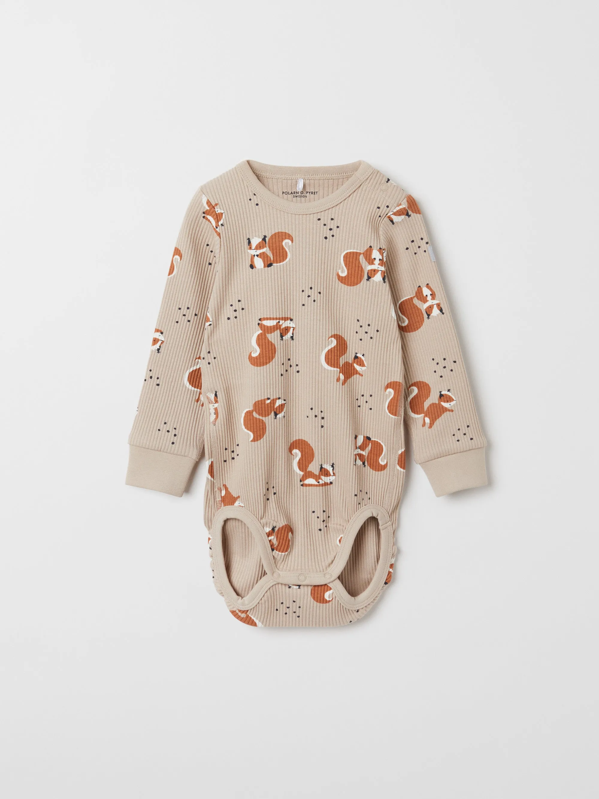 Squirrel Print Babygrow