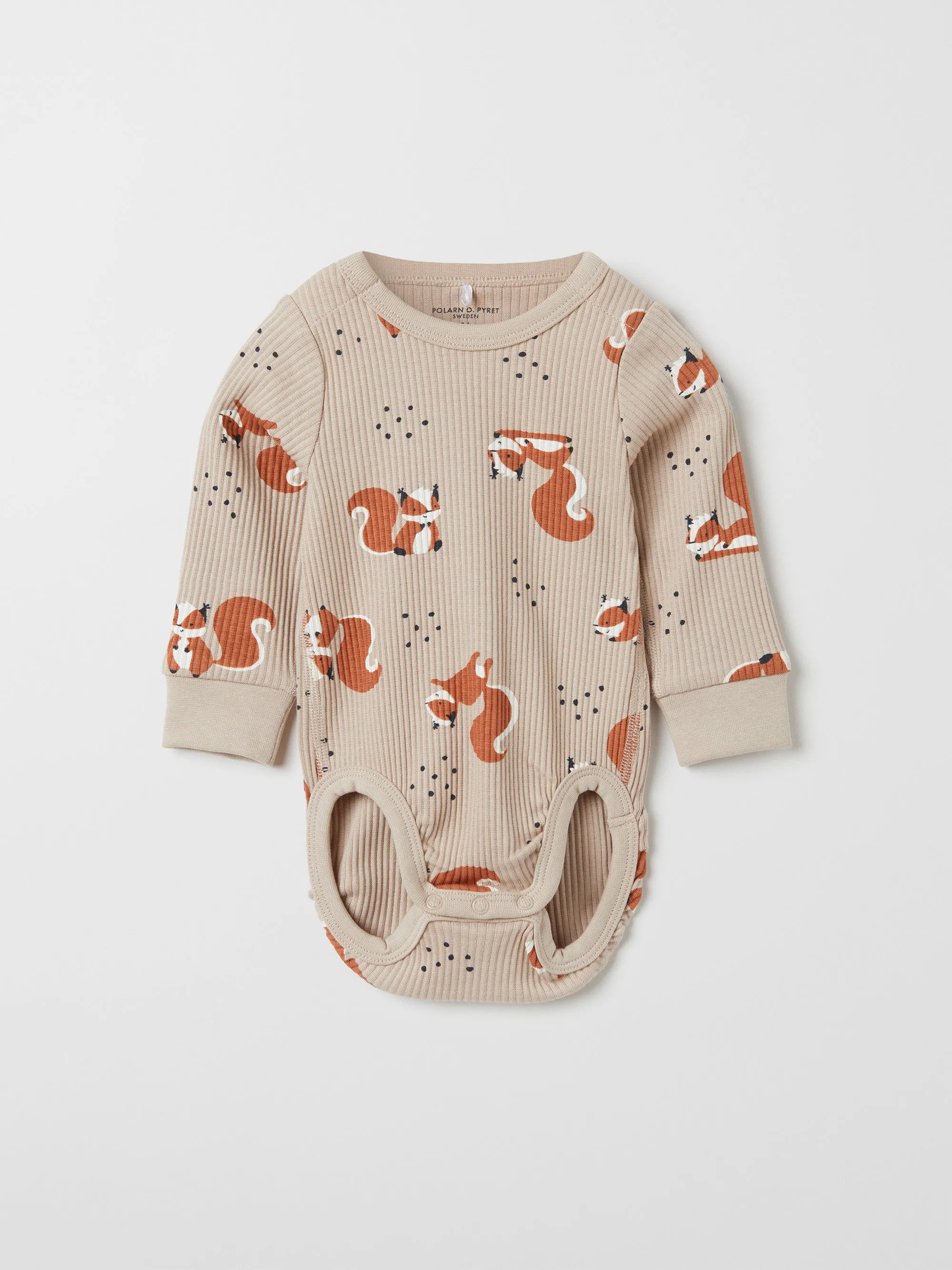 Squirrel Print Babygrow