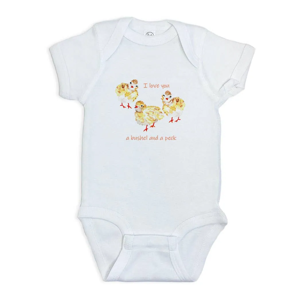 Three Baby Chicks with Quote Onesie