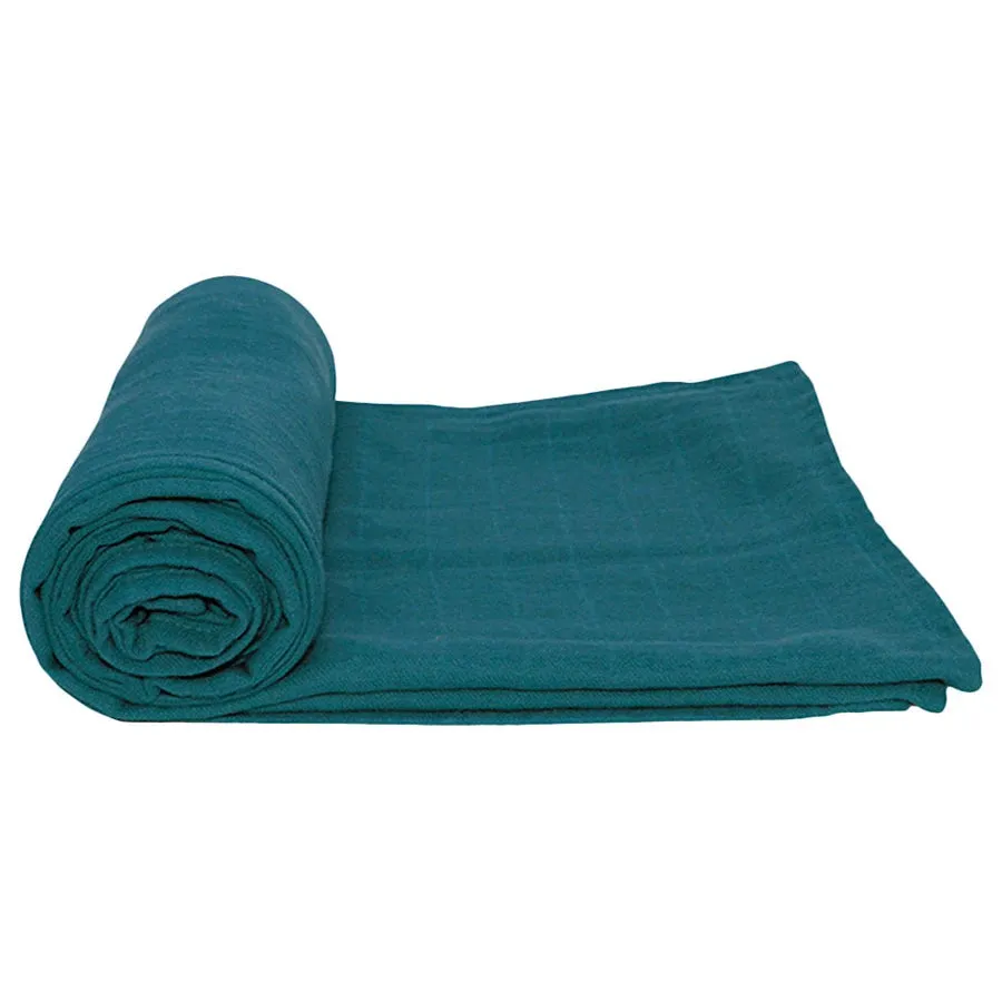 Tommy Lise Muslin Swaddle -  Foggy Blue (120x120cm)