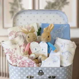 Twins Baby Hamper Trunk - Beautiful Bunnies