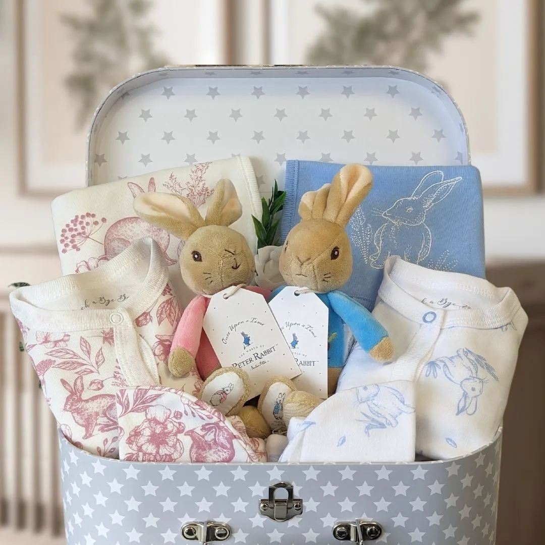 Twins Baby Hamper Trunk - Beautiful Bunnies