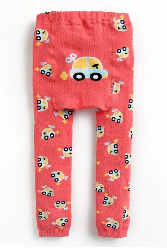 Vroom Pink Car Baby Leggings