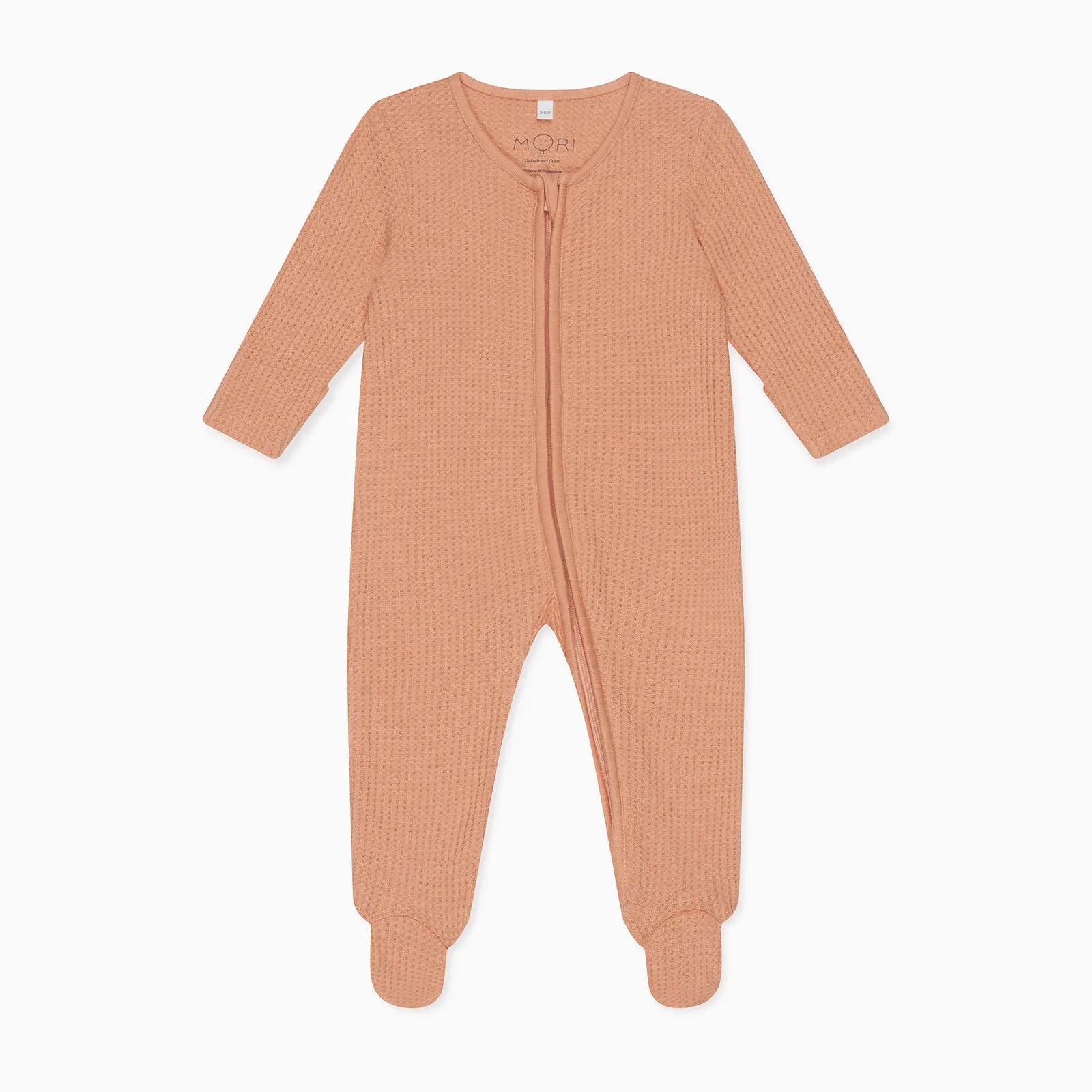 Waffle Clever Zip Baby Pajamas