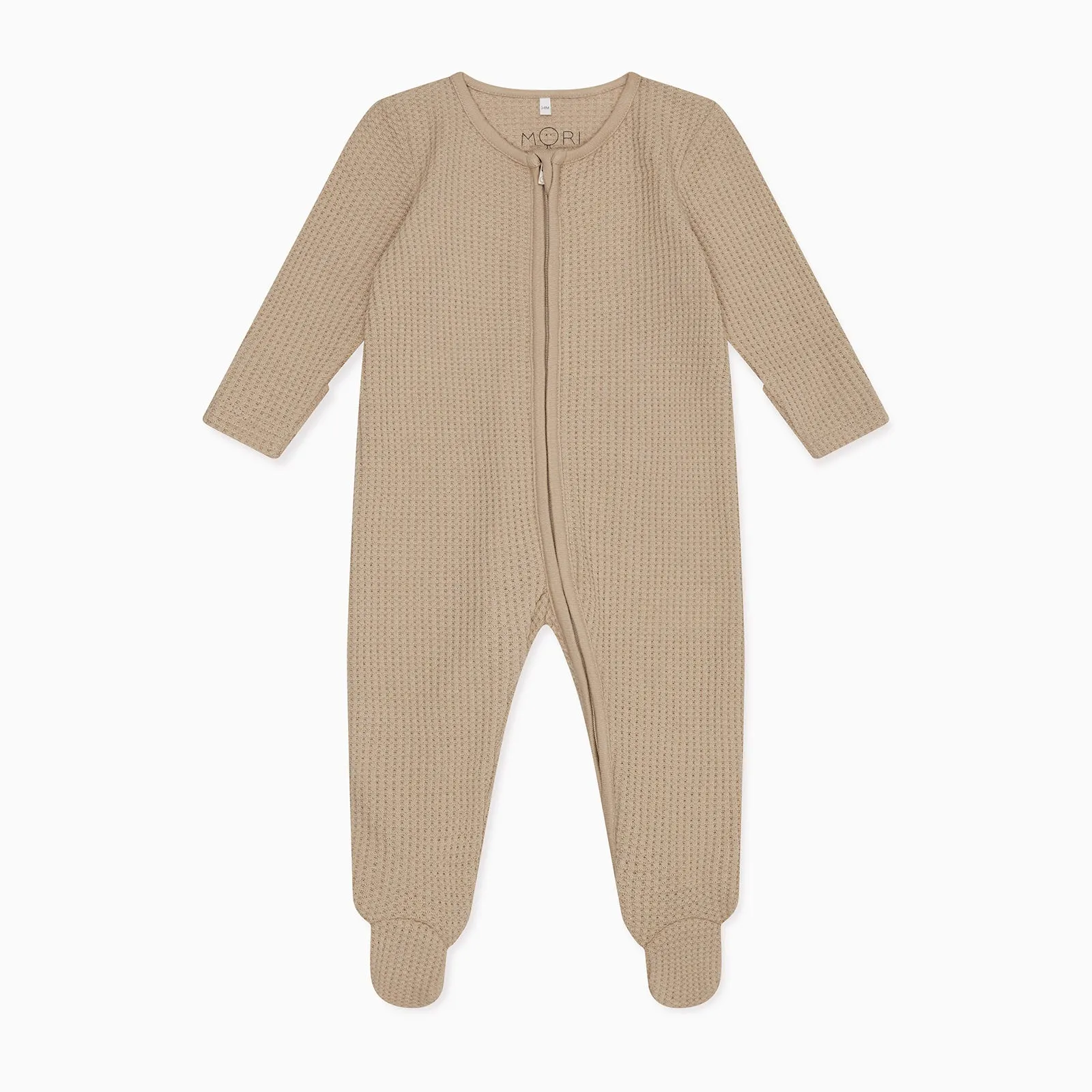 Waffle Clever Zip Baby Pajamas